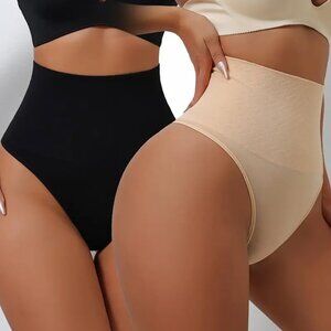 NEW 2 pk High Rise Thong, Tummy Control Compression Panties